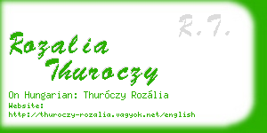 rozalia thuroczy business card