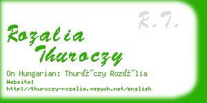 rozalia thuroczy business card